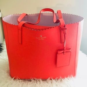 Kate Spade Cape Drive Hallie Scallop Tote Bag Pink